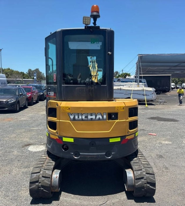 2022 YUCHAI YC35SR 3.8T EXCAVATOR WITH TILT HITCH, BUCKETS, A/C CAB, 785 HOURS