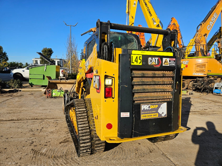 USED 2021 CAT 259D3 (T45) TRACK LOADER WITH 4 IN 1 BUCKET AND 1500 HRS