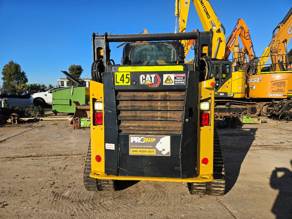 USED 2021 CAT 259D3 (T45) TRACK LOADER WITH 4 IN 1 BUCKET AND 1500 HRS