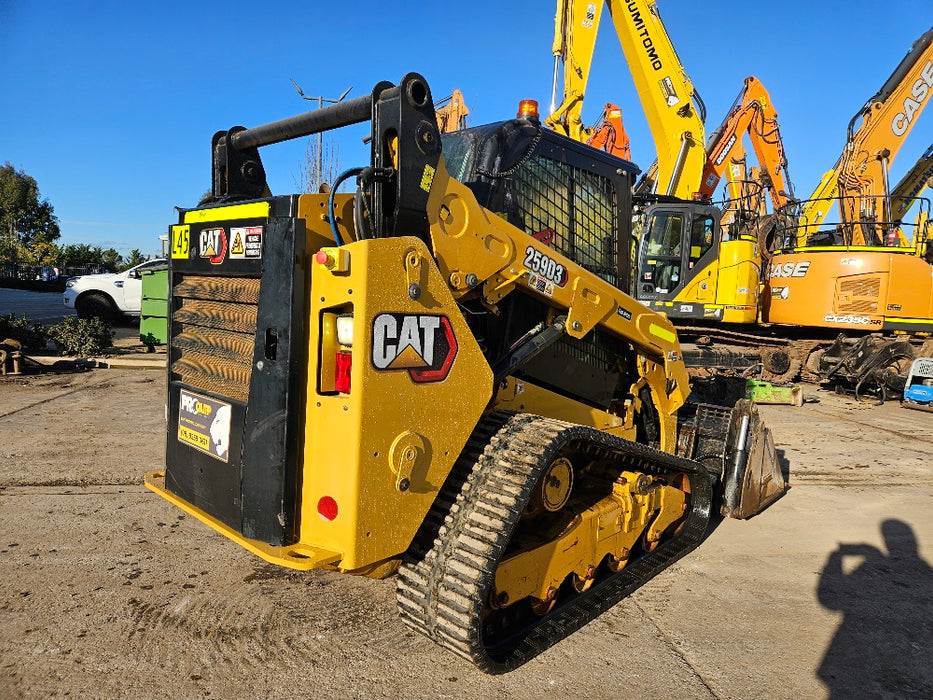 USED 2021 CAT 259D3 (T45) TRACK LOADER WITH 4 IN 1 BUCKET AND 1500 HRS