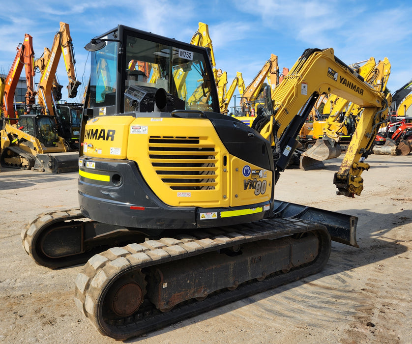 2021 YANMAR VIO80-1 8.2T EXCAVATOR (M752) WITH RUBBER TRACKS AND 1610 HRS