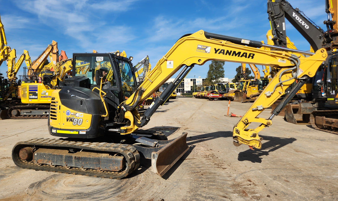 2021 YANMAR VIO80-1 8.2T EXCAVATOR (M752) WITH RUBBER TRACKS AND 1610 HRS