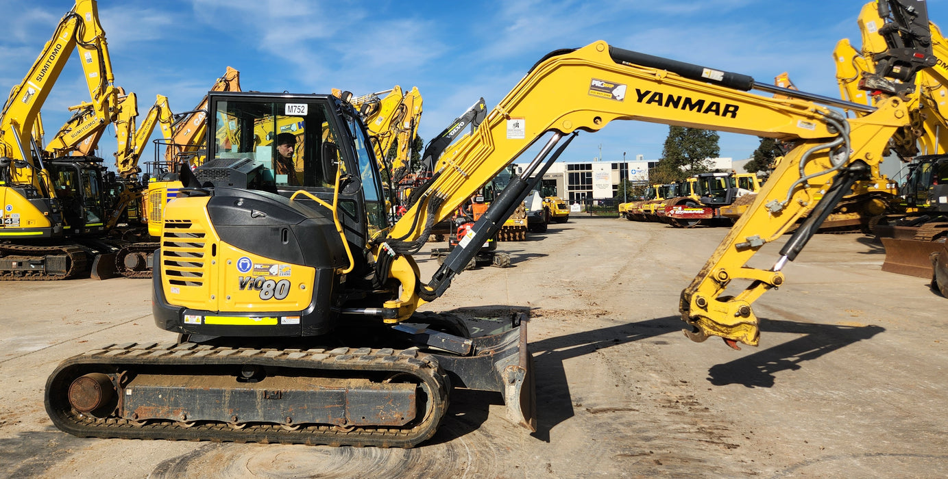 2021 YANMAR VIO80-1 8.2T EXCAVATOR (M752) WITH RUBBER TRACKS AND 1610 HRS