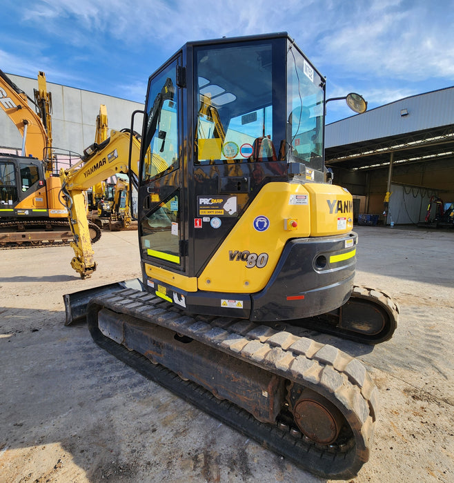 2021 YANMAR VIO80-1 8.2T EXCAVATOR (M752) WITH RUBBER TRACKS AND 1610 HRS