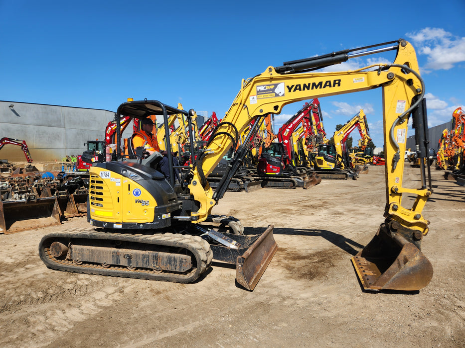 2021 YANMAR VIO55-6 5.5T EXCAVATOR (M784) WITH LOW 745 HOURS