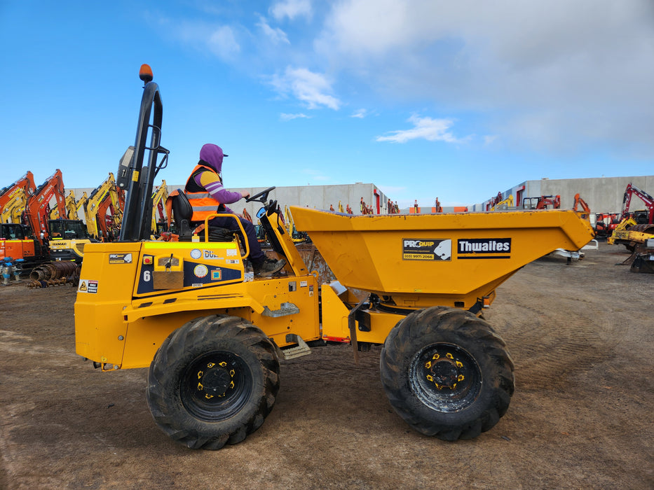 2021 THWAITES 6T ARTICULATED SWIVEL SITE DUMPER WITH 985 HOURS DU229