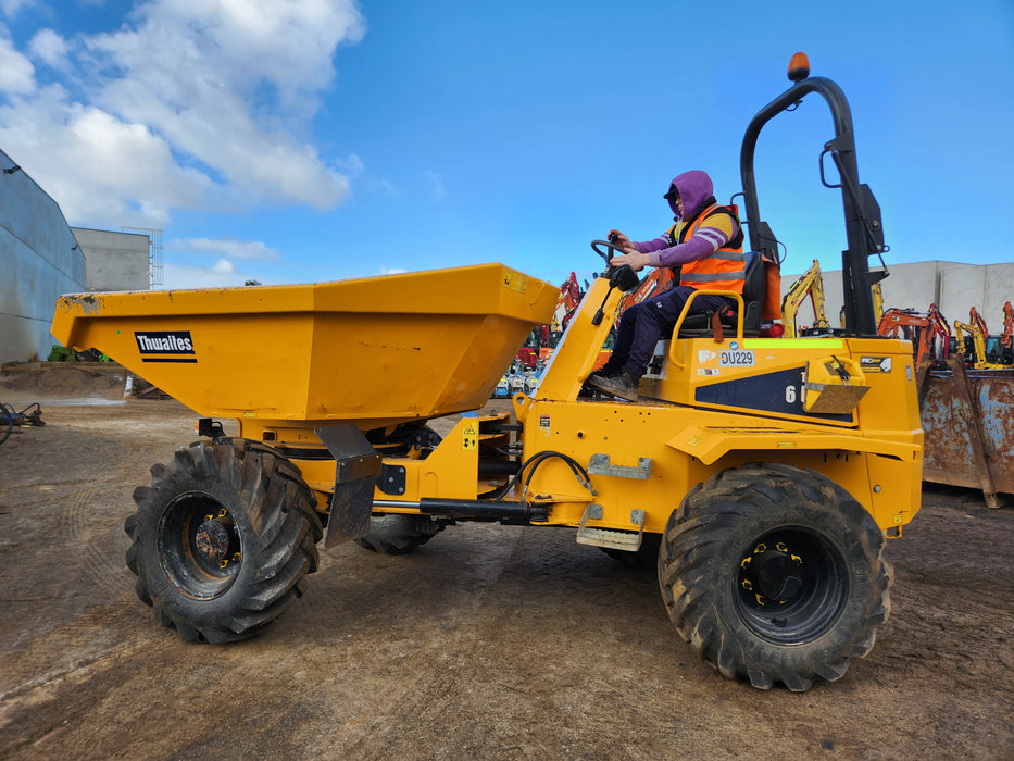 2021 THWAITES 6T ARTICULATED SWIVEL SITE DUMPER WITH 985 HOURS DU229