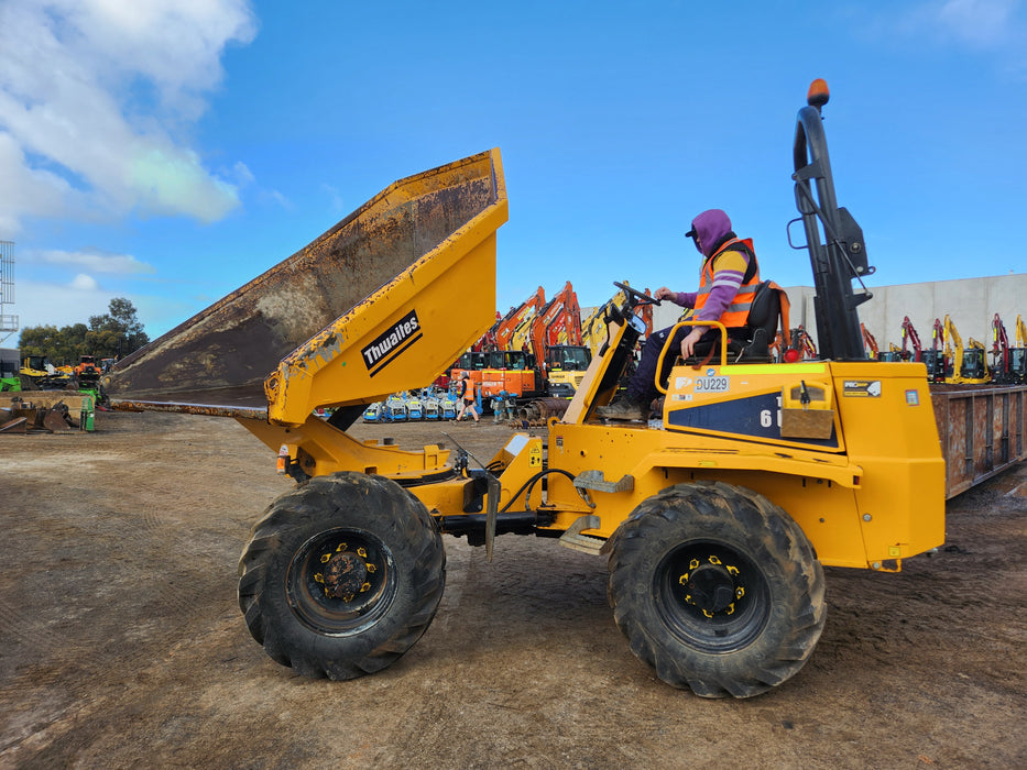 2021 THWAITES 6T ARTICULATED SWIVEL SITE DUMPER WITH 985 HOURS DU229