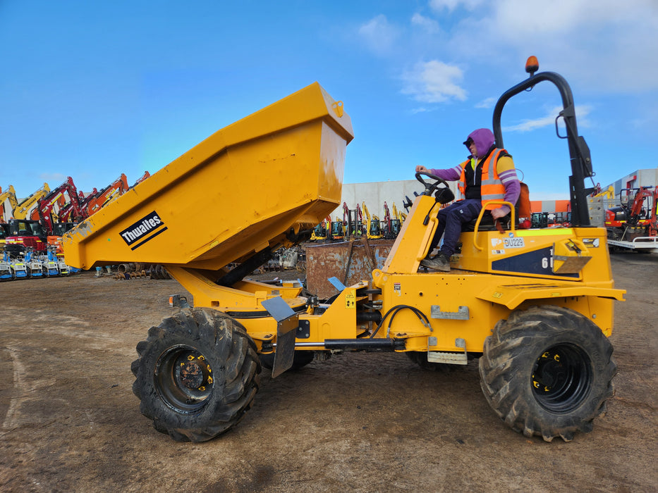 2021 THWAITES 6T ARTICULATED SWIVEL SITE DUMPER WITH 985 HOURS DU229