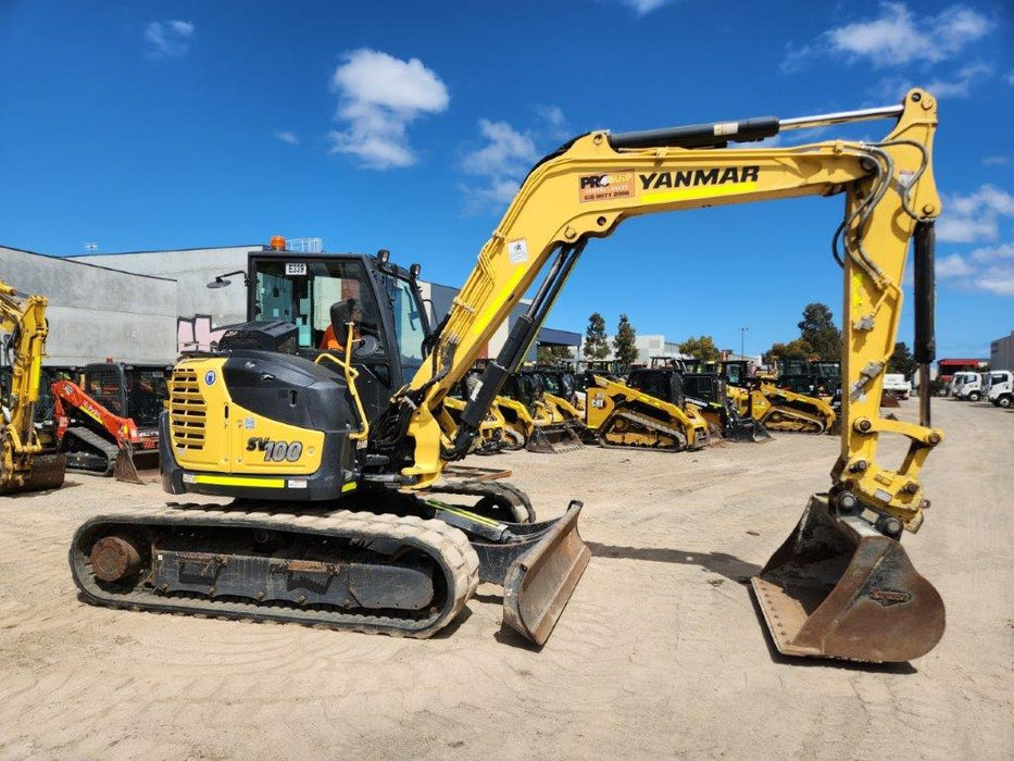 2021 YANMAR SV100-2 10T EXCAVATOR (E339) WITH BUCKET SETT AND 1480 HOURS