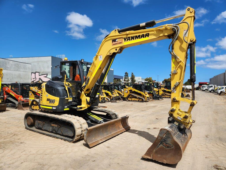 2021 YANMAR SV100-2 10T EXCAVATOR (E339) WITH BUCKET SETT AND 1480 HOURS