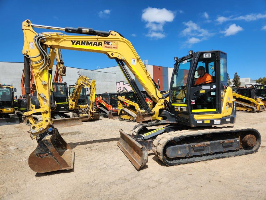 2021 YANMAR SV100-2 10T EXCAVATOR (E339) WITH BUCKET SETT AND 1480 HOURS