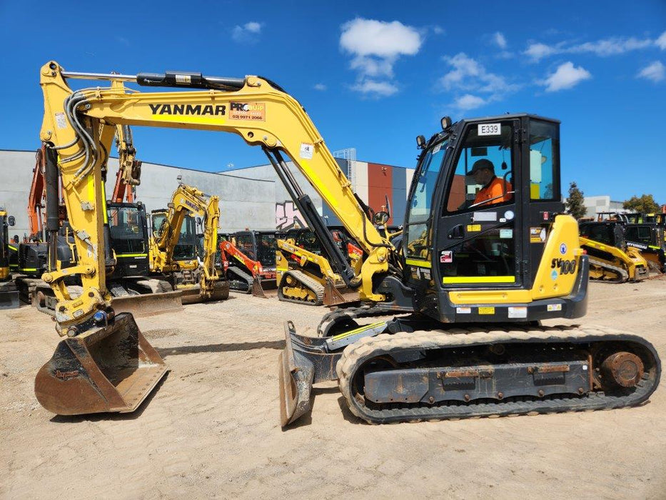 2021 YANMAR SV100-2 10T EXCAVATOR (E339) WITH BUCKET SETT AND 1480 HOURS