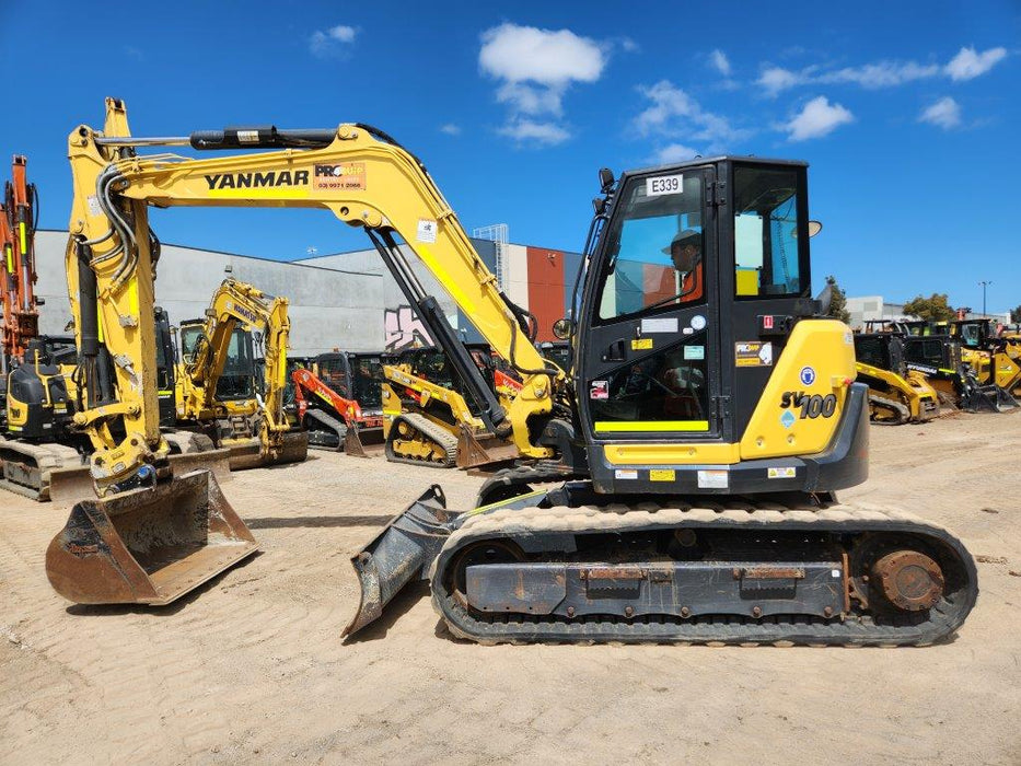 2021 YANMAR SV100-2 10T EXCAVATOR (E339) WITH BUCKET SETT AND 1480 HOURS