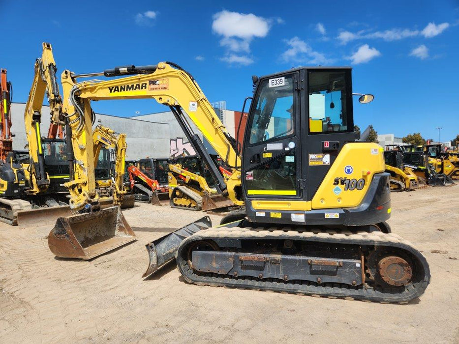 2021 YANMAR SV100-2 10T EXCAVATOR (E339) WITH BUCKET SETT AND 1480 HOURS