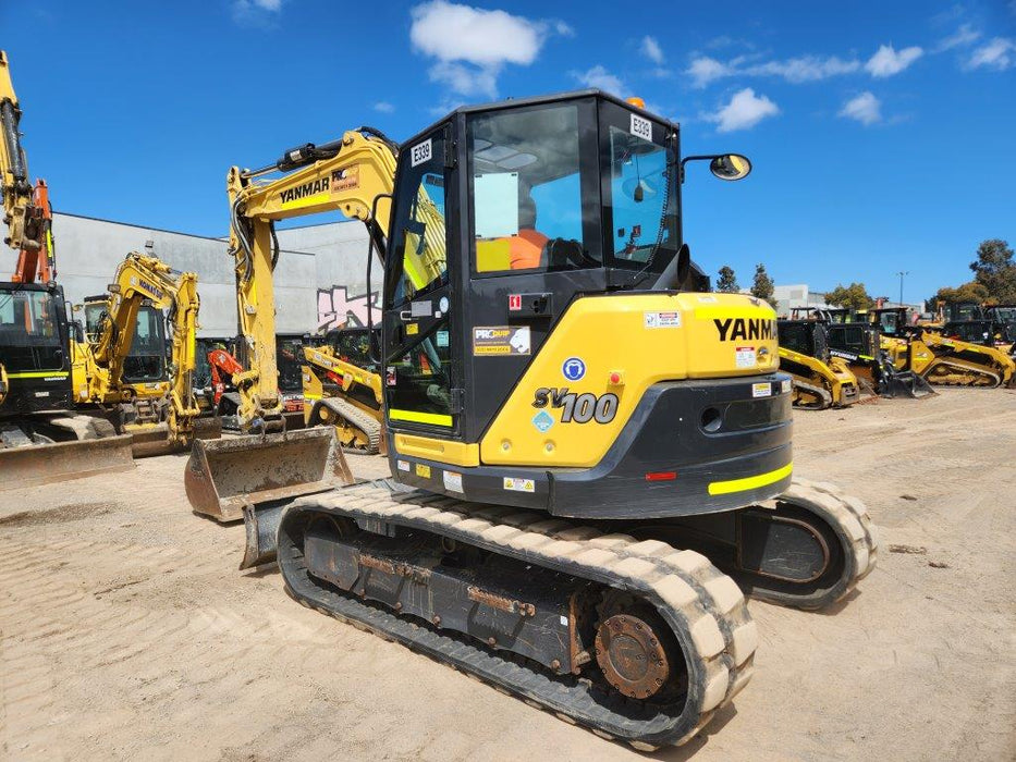 2021 YANMAR SV100-2 10T EXCAVATOR (E339) WITH BUCKET SETT AND 1480 HOURS