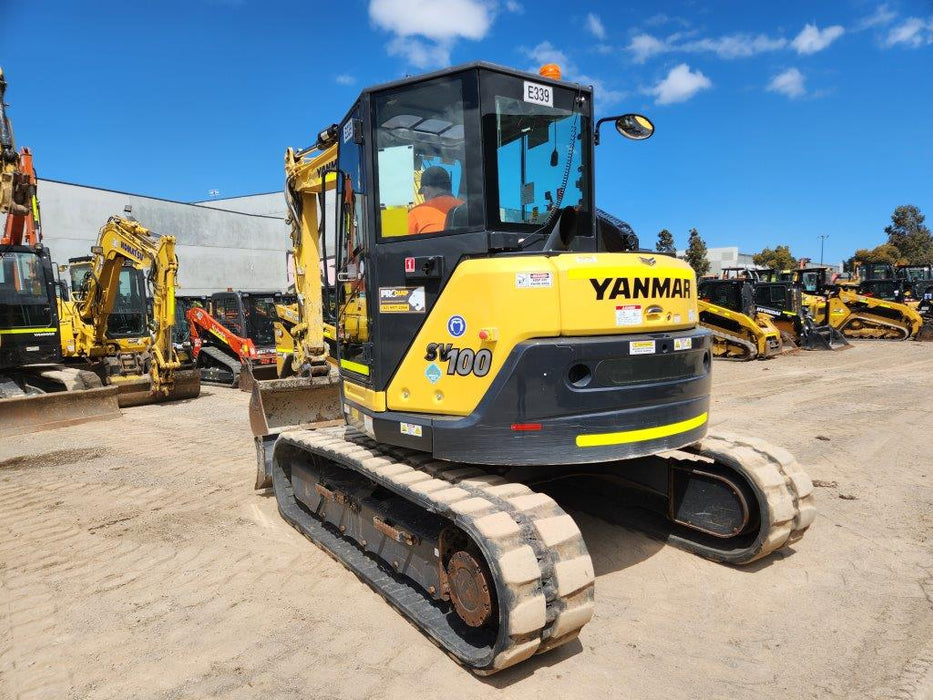 2021 YANMAR SV100-2 10T EXCAVATOR (E339) WITH BUCKET SETT AND 1480 HOURS