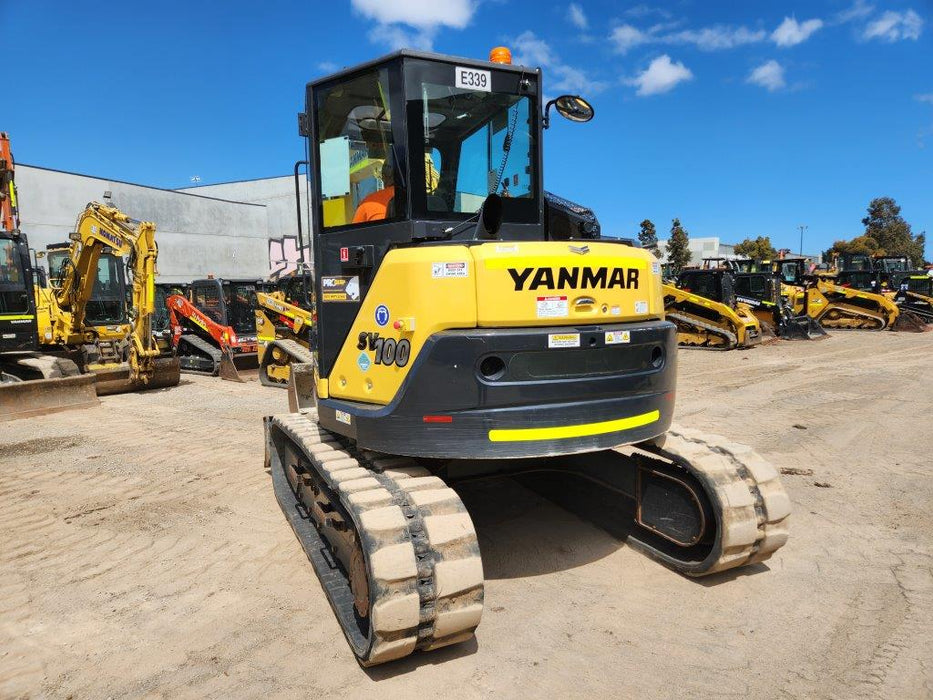 2021 YANMAR SV100-2 10T EXCAVATOR (E339) WITH BUCKET SETT AND 1480 HOURS