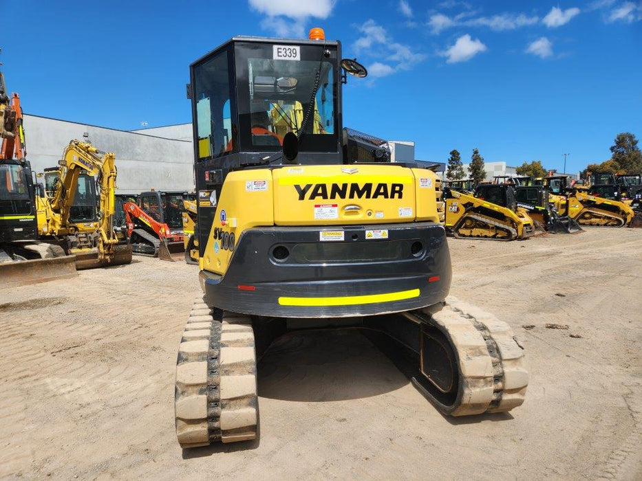 2021 YANMAR SV100-2 10T EXCAVATOR (E339) WITH BUCKET SETT AND 1480 HOURS