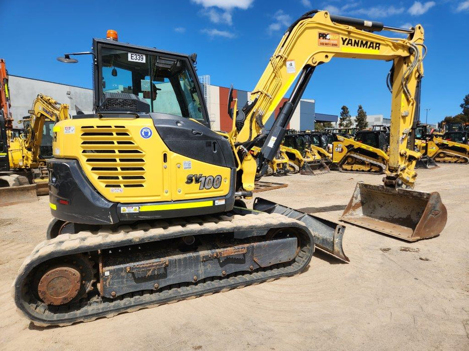 2021 YANMAR SV100-2 10T EXCAVATOR (E339) WITH BUCKET SETT AND 1480 HOURS