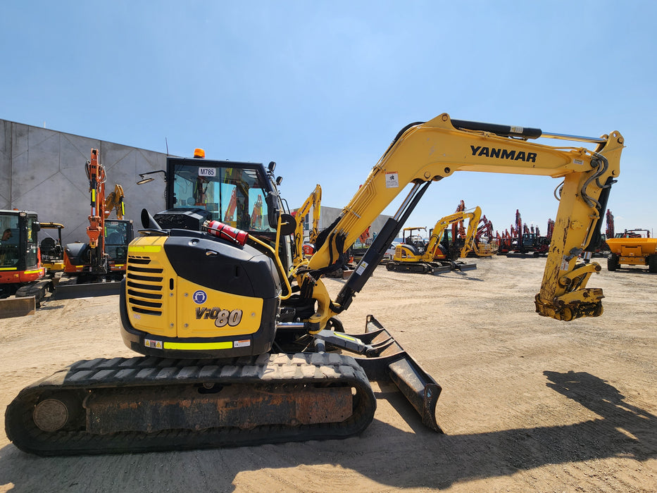 2021 YANMAR VIO80 8T EXCAVATOR (M785) WITH TILT HITCH, CIVIL SPEC AND 2025 HRS