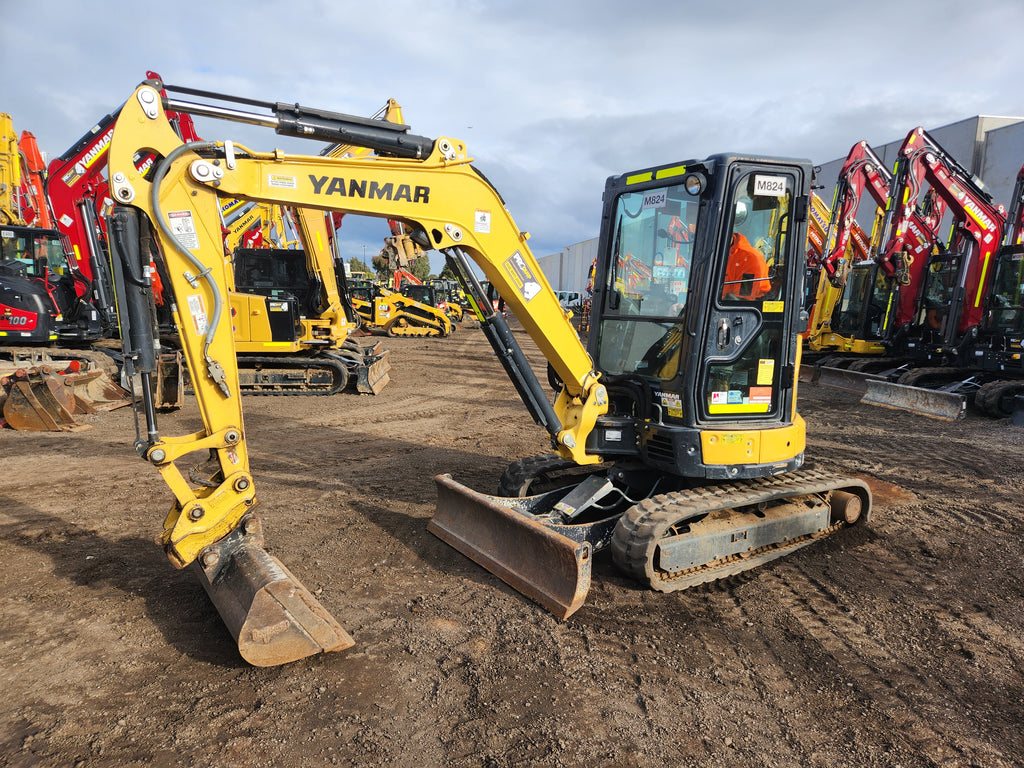 2021 Yanmar VIO35-6 Excavator (M824) With A/C Cab, Hitch, Buckets, 1008 Hours