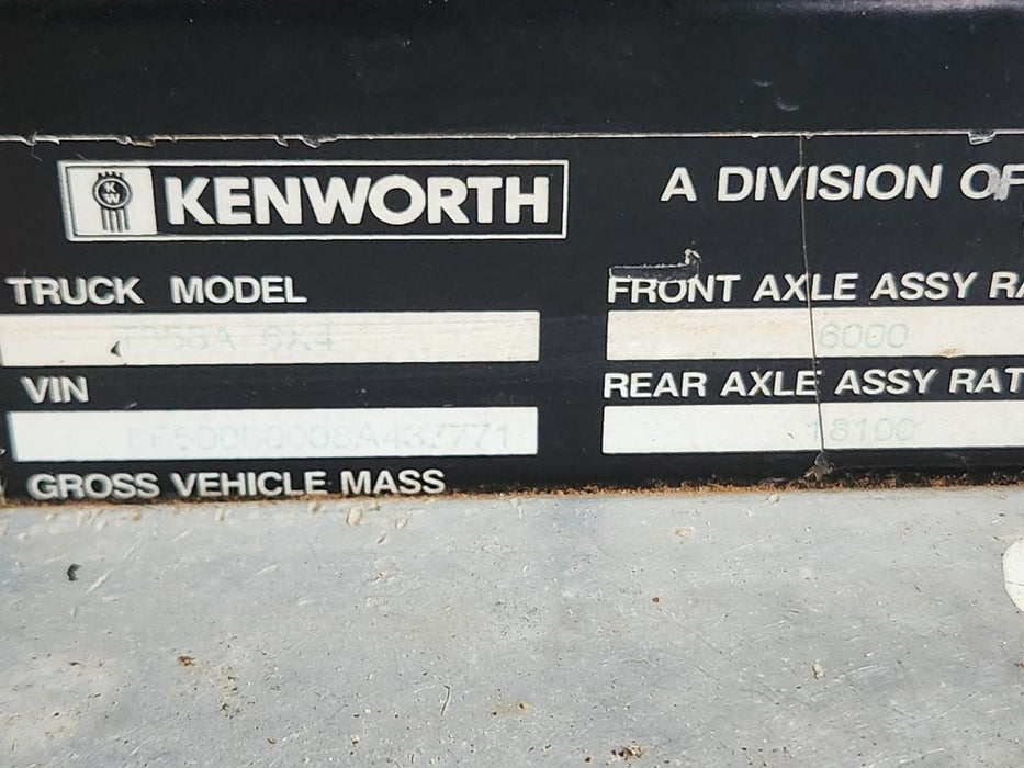 2008 KENWORTH T358 6 X 4 WATER TRUCK WITH 13000 LTR TANK, SPRAYERS. ETC.