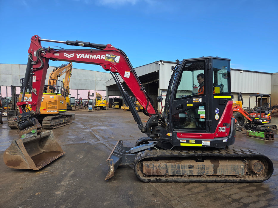 2023 YANMAR VIO80-1 8T EXCAVATOR (M949) WITH TILT HITCH, BUCKETS, 2500 HOURS