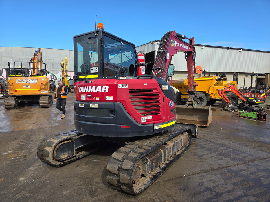 2023 YANMAR VIO80-1 8T EXCAVATOR (M949) WITH TILT HITCH, BUCKETS, 2500 HOURS