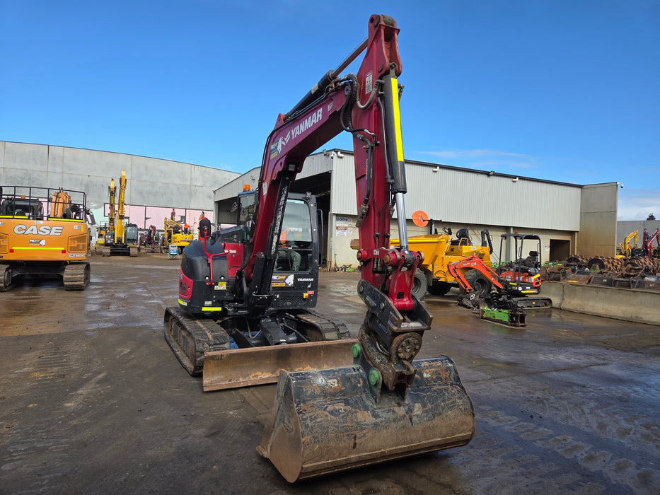 2023 YANMAR VIO80-1 8T EXCAVATOR (M949) WITH TILT HITCH, BUCKETS, 2500 HOURS