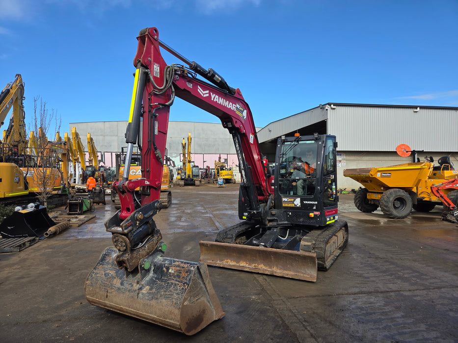 2023 YANMAR VIO80-1 8T EXCAVATOR (M949) WITH TILT HITCH, BUCKETS, 2500 HOURS