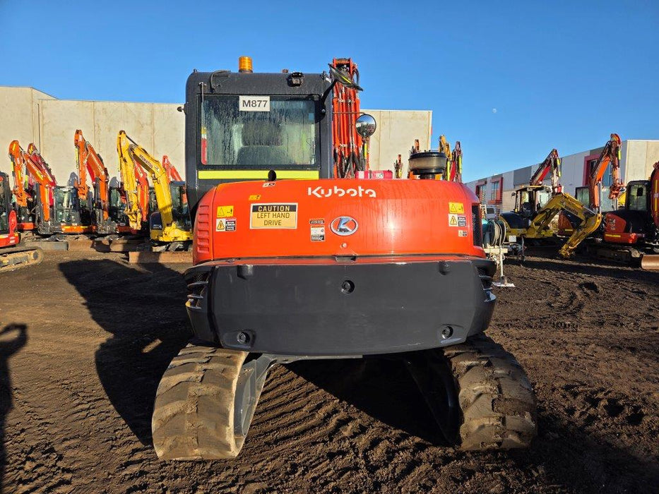 2022 KUBOTA KX080 8T EXCAVATOR (M877) WITH HITCH, BUCKETS AND 1730 HOURS