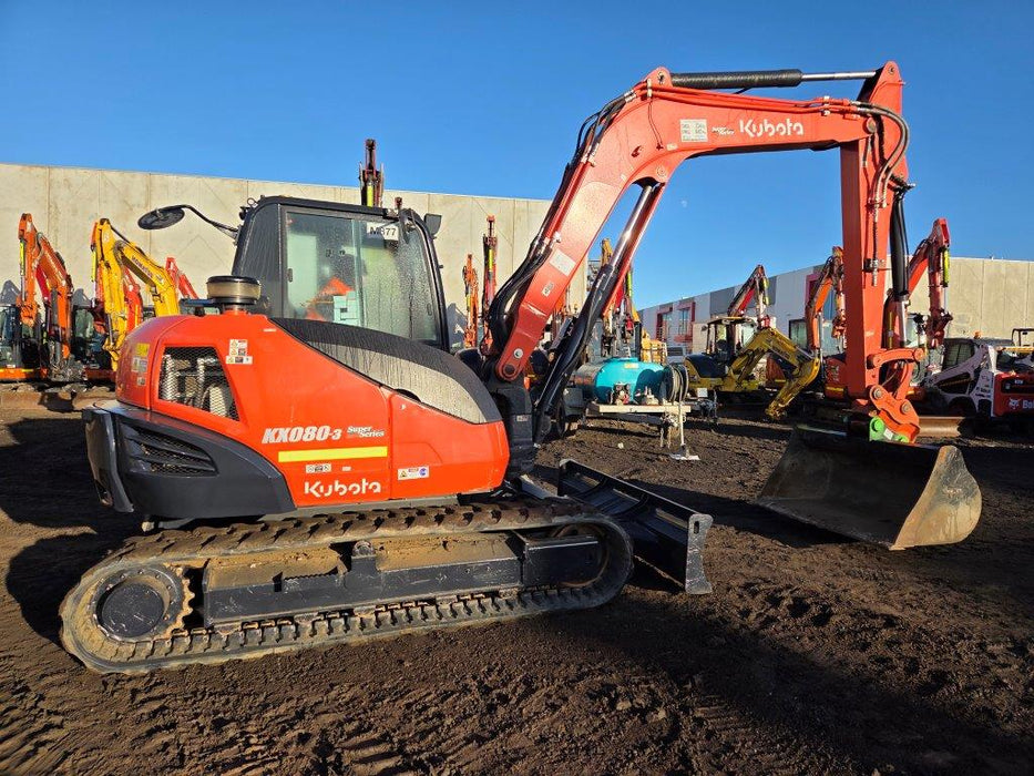 2022 KUBOTA KX080 8T EXCAVATOR (M877) WITH HITCH, BUCKETS AND 1730 HOURS