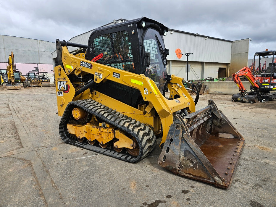 2021 CAT 259D3 TRACK LOADER (T496) WITH HI-FLOW, 4 IN 1 AND LOW 1185 HOURS