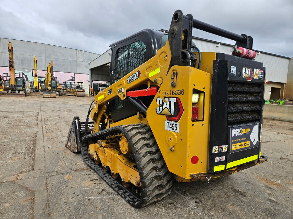 2021 CAT 259D3 TRACK LOADER (T496) WITH HI-FLOW, 4 IN 1 AND LOW 1185 HOURS