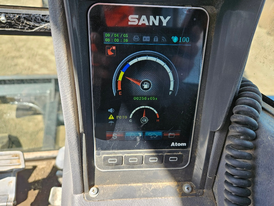 2022 SANY SY50U 5.3T EXCAVATOR WITH QC HITCH, A/C CAB, BUCKETS AND 260 HOURS