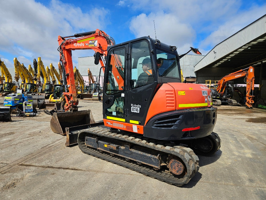 2021 KUBOTA KX080 8T EXCAVATOR (M746) WITH CIVIL SPEC, BUCKETS, 1790 HOURS