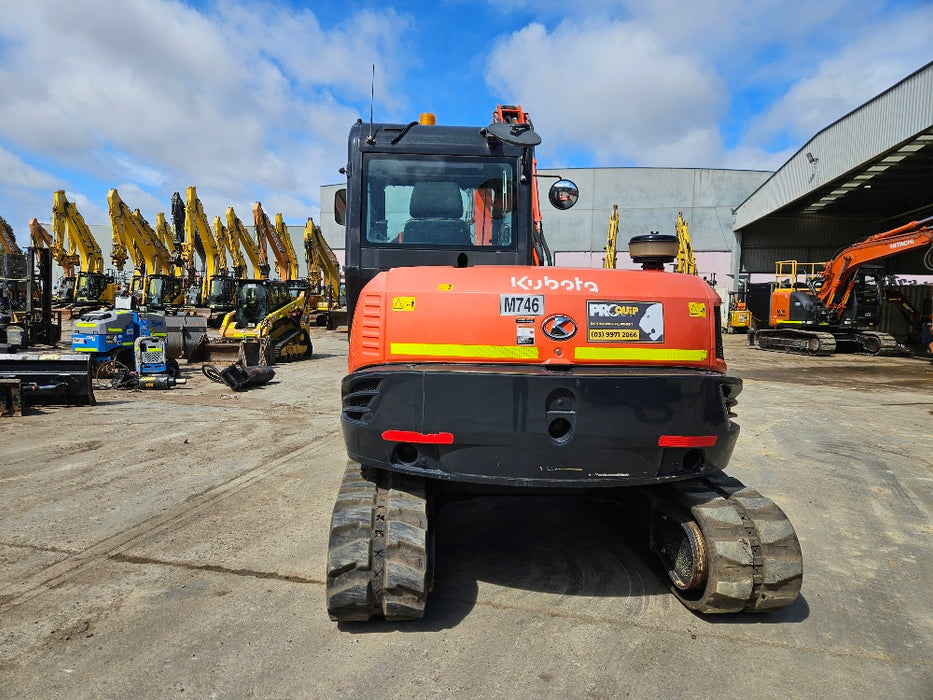2021 KUBOTA KX080 8T EXCAVATOR (M746) WITH CIVIL SPEC, BUCKETS, 1790 HOURS