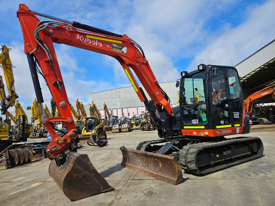 2021 KUBOTA KX080 8T EXCAVATOR (M746) WITH CIVIL SPEC, BUCKETS, 1790 HOURS
