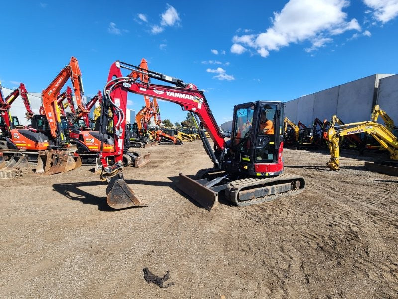 2022 YANMAR VIO55-6 5.6T EXCAVATOR (M947) WITH CAB, RUBBER, 1110 HOURS