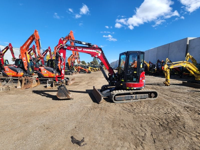 2022 YANMAR VIO55-6 5.6T EXCAVATOR (M947) WITH CAB, RUBBER, 1110 HOURS