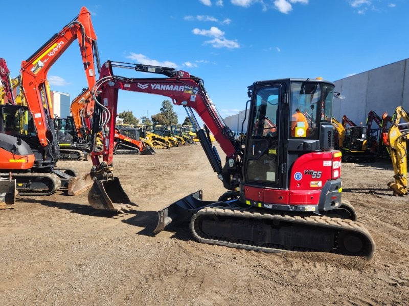 2022 YANMAR VIO55-6 5.6T EXCAVATOR (M947) WITH CAB, RUBBER, 1110 HOURS