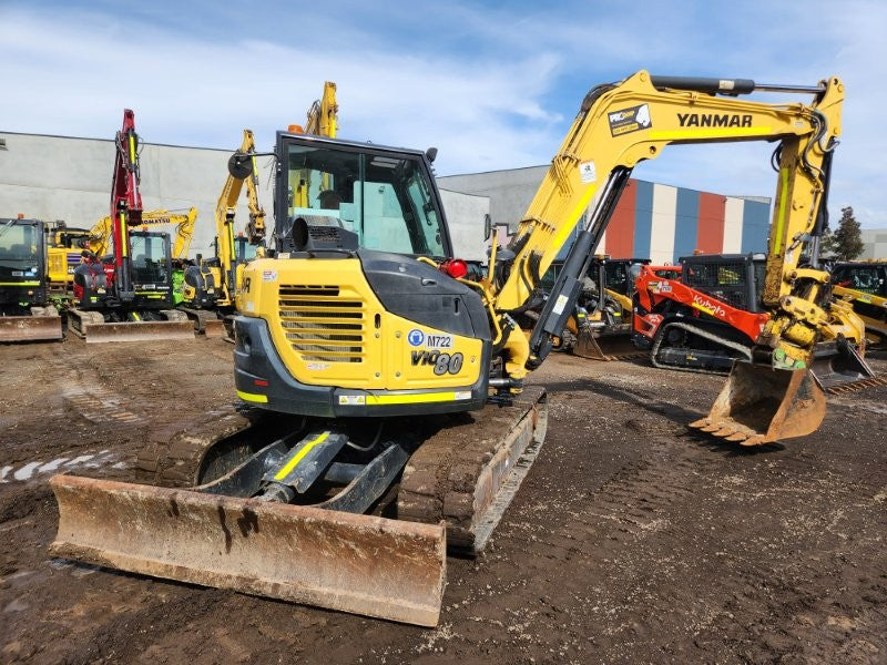 2021 YANMAR VIO80-1 8T EXCAVATOR (M722) WITH TILT HITCH, BUCKETS AND 2265 HRS