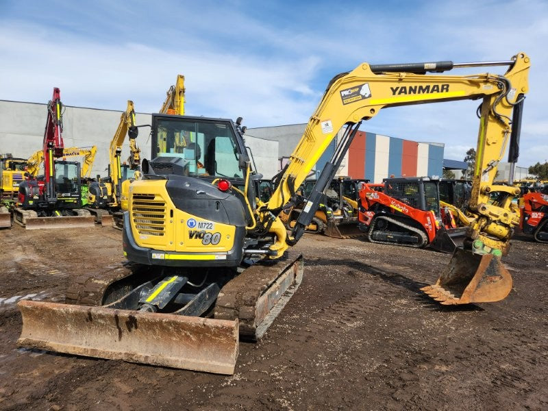 2021 YANMAR VIO80-1 8T EXCAVATOR (M722) WITH TILT HITCH, BUCKETS AND 2265 HRS