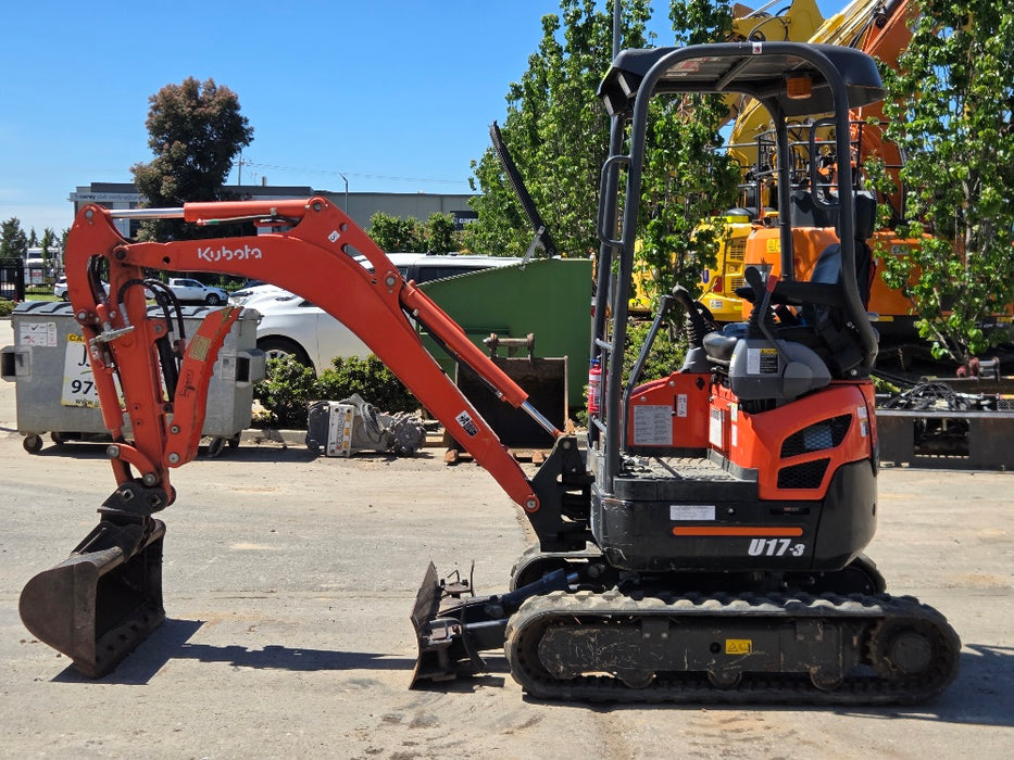 2020 KUBOTA U17-3 1.7T EXCAVATOR WITH LOW 275 HOURS, THUMB, HITCH & BUCKETS