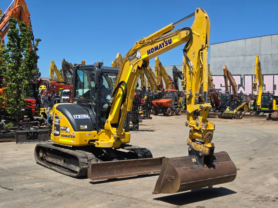 2022 KOMATSU PC55MR-3 5.5T EXCAVTOR (M894) WITH CAB, TILT, BUCKETS, 1590HRS