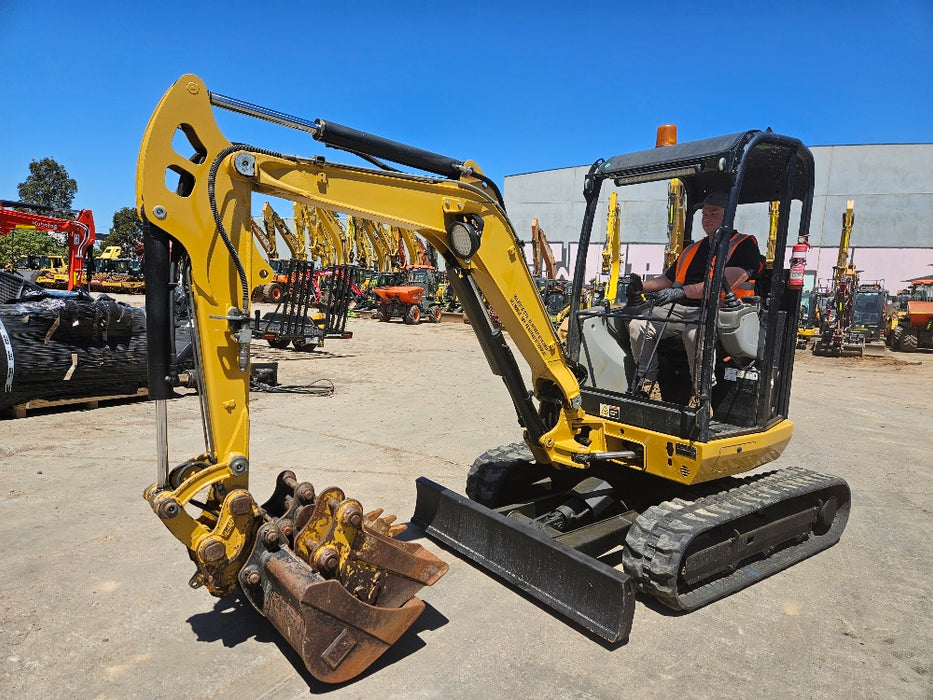 2019 CAT 302.7D 2.7T EXCAVATOR WITH HYDRAULIC HITCH, BUCKETS AND 3440 HOURS