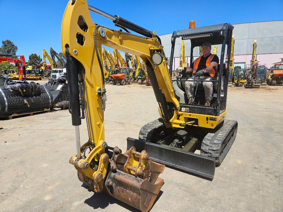 2019 CAT 302.7D 2.7T EXCAVATOR WITH HYDRAULIC HITCH, BUCKETS AND 3440 HOURS