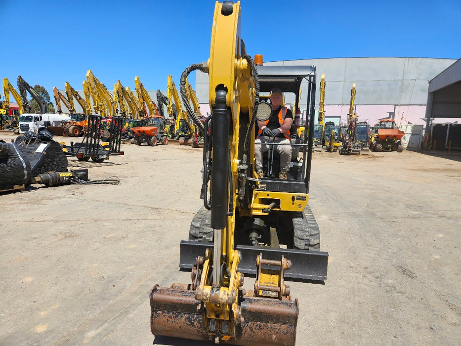2019 CAT 302.7D 2.7T EXCAVATOR WITH HYDRAULIC HITCH, BUCKETS AND 3440 HOURS