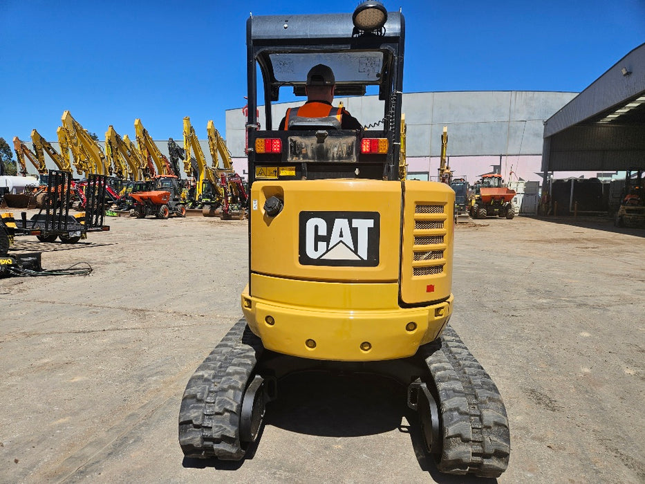 2019 CAT 302.7D 2.7T EXCAVATOR WITH HYDRAULIC HITCH, BUCKETS AND 3440 HOURS